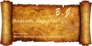 Bodisch Jagelló névjegykártya